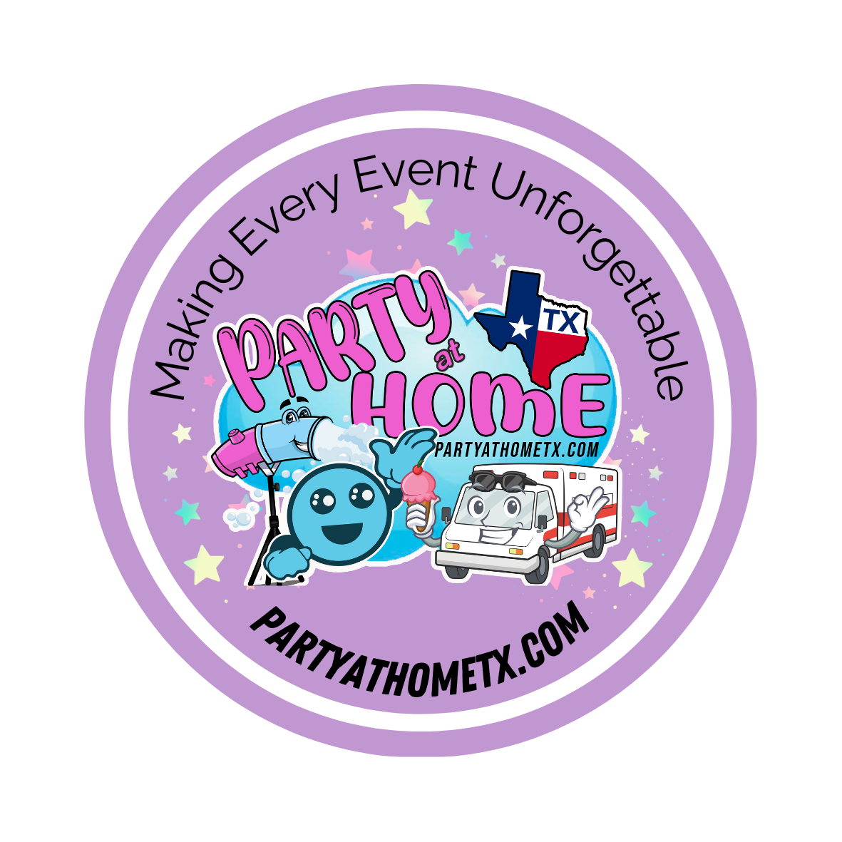 PartyAtHomeTx - Circle Logo PartyAtHomeTx - Circle Logo